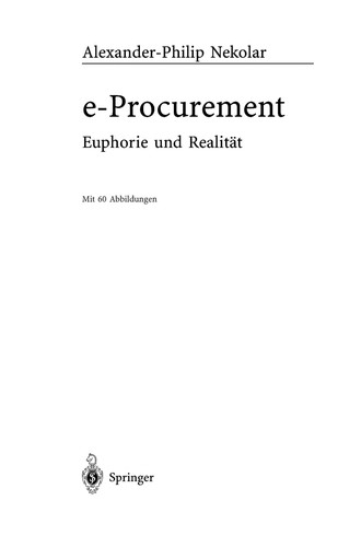 Cover for E-Procurement