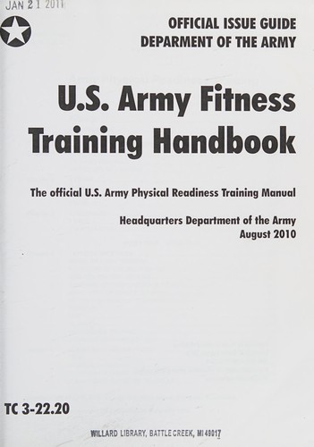 Cover for U.S. Army fitness training handbook