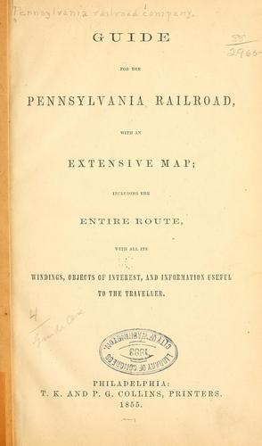 Cover for Guide for the Pennsylvania railroad, with an extensive map
