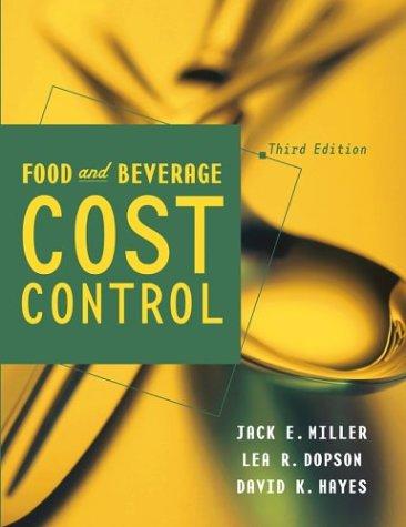Cover for Food and beverage cost control