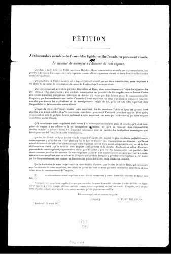Cover for Pétition