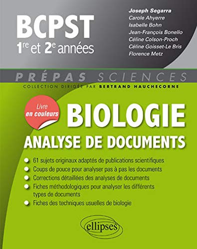 Cover for Biologie - Analyse de documents - BCPST 1re et 2e années