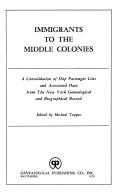 Cover for Immigrants to the middle colonies