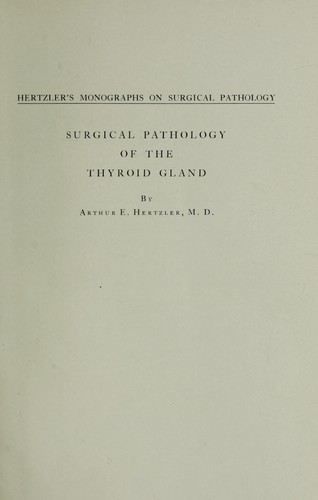Cover for Surgical pathology of the thyroid gland
