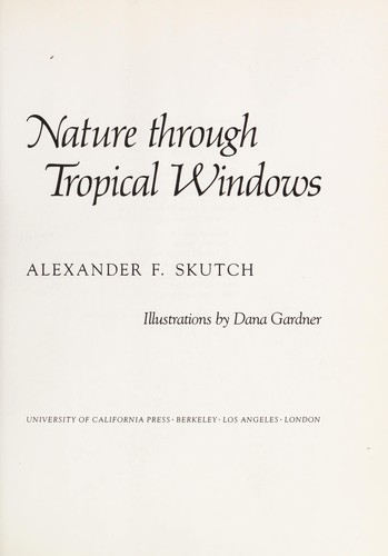 Cover for Nature through tropical windows