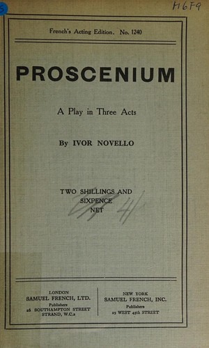 Cover for Proscenium; A Play in Three Acts