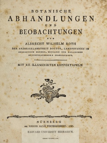 Cover for Botanische Abhandlungen und Beobachtungen