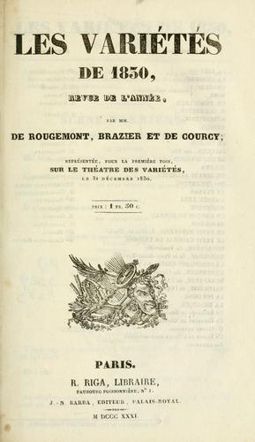 Cover for Les varietés de 1830