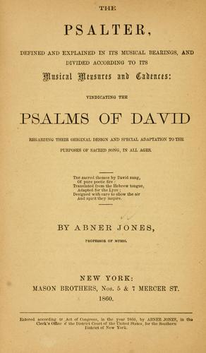 Cover for The Psalms of David