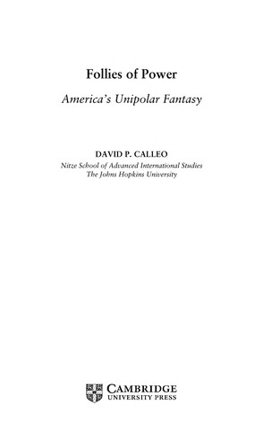 Cover for Follies of power