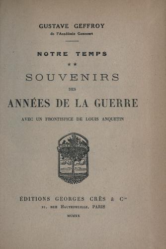 Cover for Notre temps.