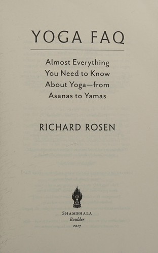 Cover for Yoga FAQ
