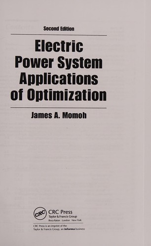 Cover for Electric Power System Applications of Optimization, Second Edition