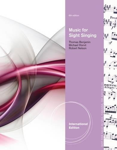 Cover for Music for Sight Singing