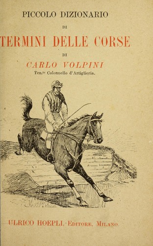 Cover for Piccolo dizionario di termini delle corse