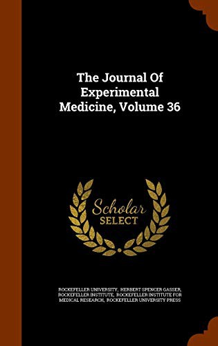 Cover for The Journal Of Experimental Medicine, Volume 36