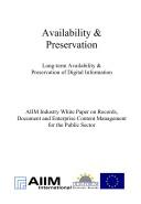 Cover for Availability & preservation