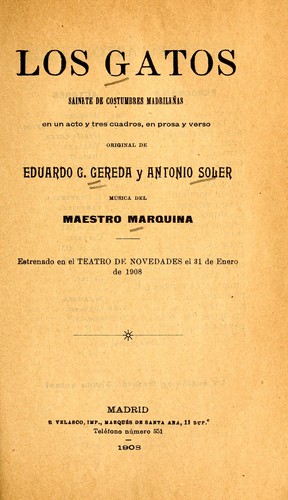 Cover for Los gatos