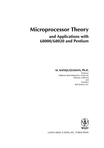 Cover for Microprocessor theory and applications with 68000/68020 and Pentium
