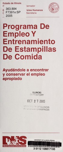 Cover for Programa de Empleo y Etrenamiento de Estampillas de Comida