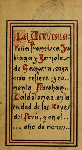 Cover for La mariscala
