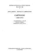 Cover for Carteggio