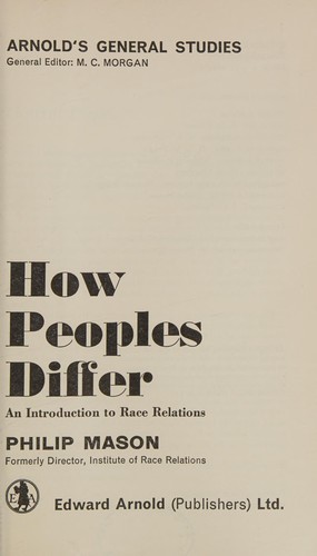 Cover for How peoples differ