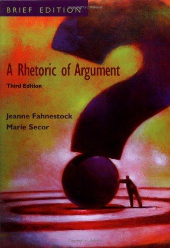 Cover for A rhetoric of argument