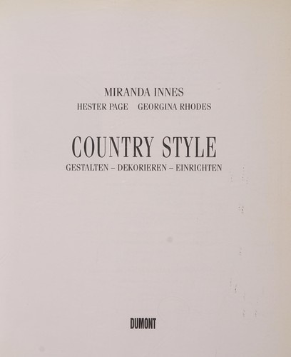 Cover for Country-Style
