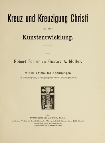 Cover for Kreuz und kreuzigung Christi in ihrer Kunstentwicklung