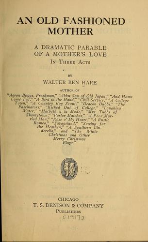 Cover for An old fashioned mother