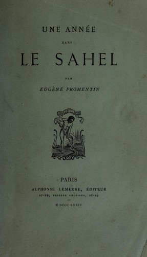 Cover for Une année dans le Sahel