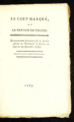 Cover for Le coup manque