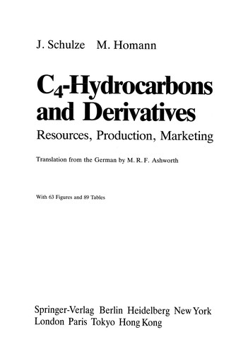 Cover for C4-Hydrocarbons and Derivatives