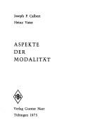 Cover for Aspekte der Modalität