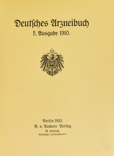 Cover for Deutsches Urzneibuch