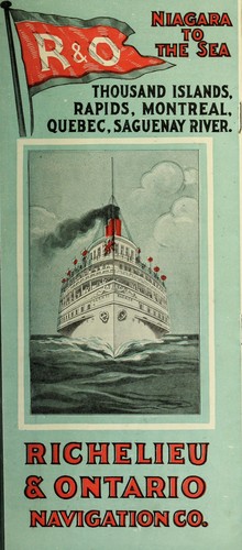 Cover for Niagara to the sea, [sailing schedule]