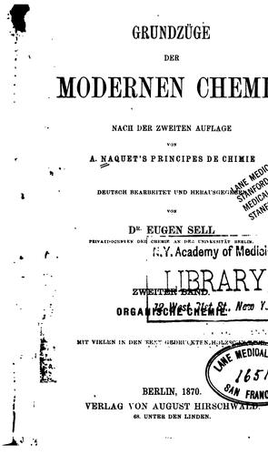 Cover for Grundzüge der modernen Chemie v. 2, 1870