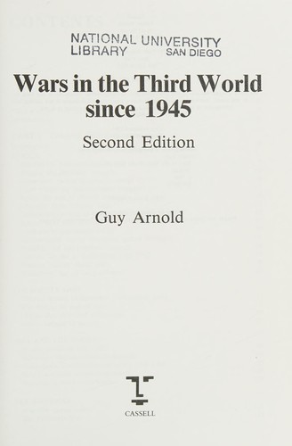 Cover for Wars in the Third World Since 1945