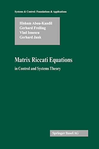 Cover for Matrix Riccati Equations in Control and Systems Theory