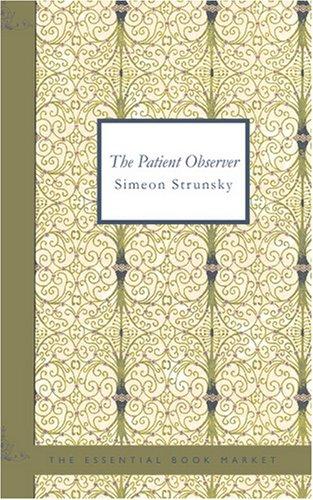 Cover for The Patient Observer