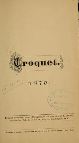 Cover for Croquet