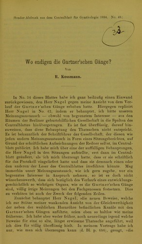 Cover for Wo endigen die Gartner'schen G©Þnge?