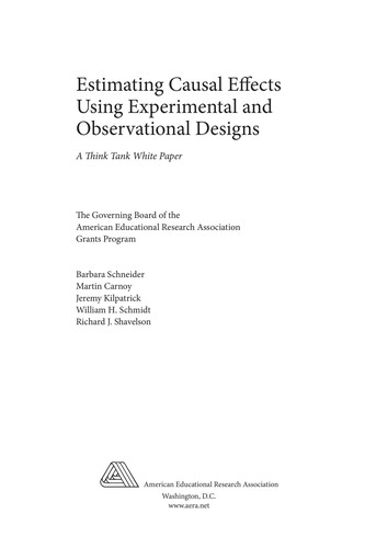 Cover for Estimating Causal Effects