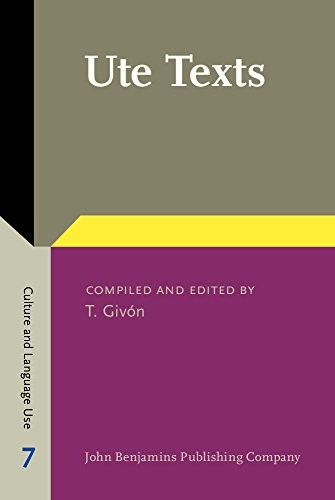 Cover for Ute Texts