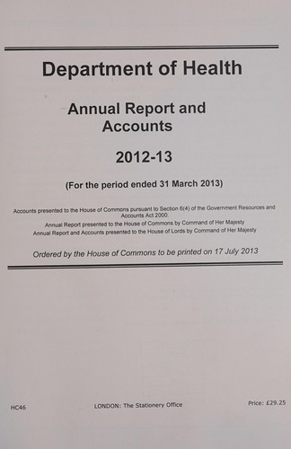 Cover for Departmental report