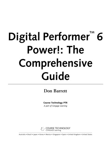 Cover for Digital performer 6 power!