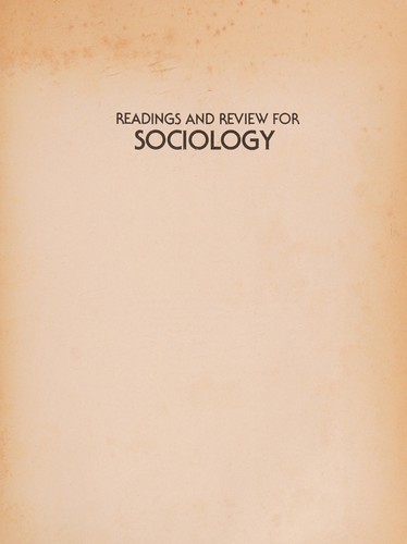 Cover for Sociology