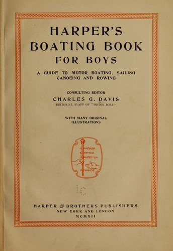 Cover for Harper's boating book for boys
