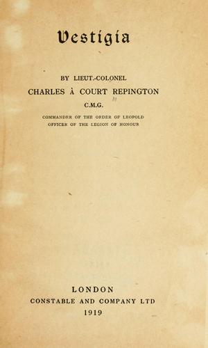Cover for Vestígía